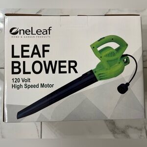 Green Electric Leaf Blower - High Speed 120V